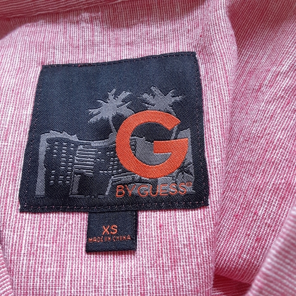 G by GUESS XS Micro Check Elasticized Back Bolero Jkt. LINEN BLEND - Picture 2 of 10